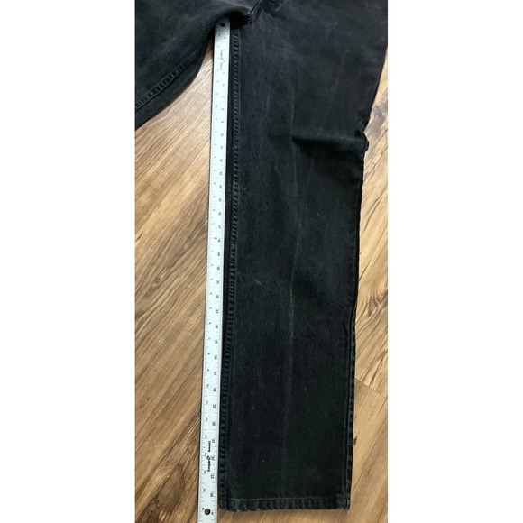 Vintage Levis 540 Jeans Mens 37x35 (tag 38) Black Relaxed Fit Made USA 90s Tall - Picture 10 of 12